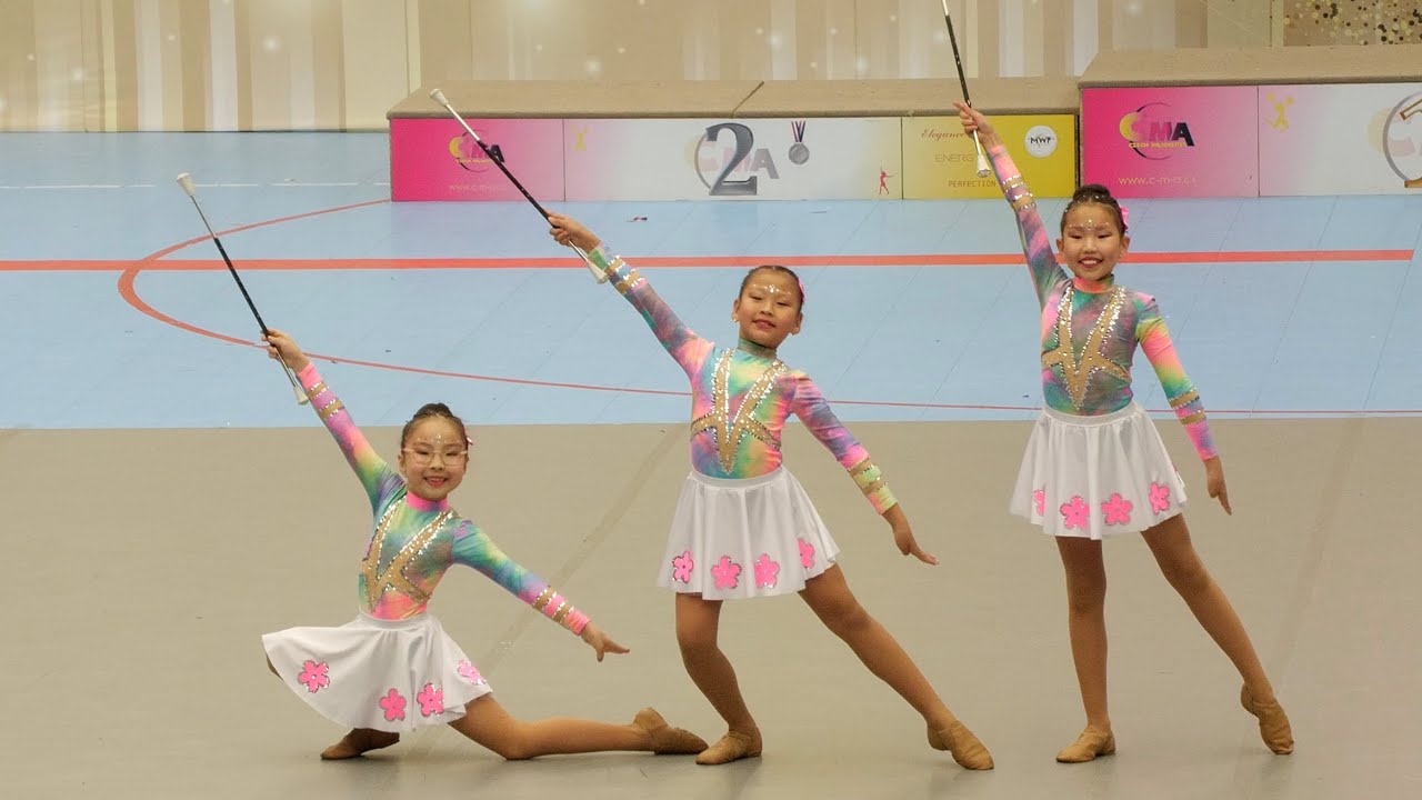 Majorettes *Rytmic Česká Lípa* / baton duo trio-  Mažoretky / Hradec Kralove 2024