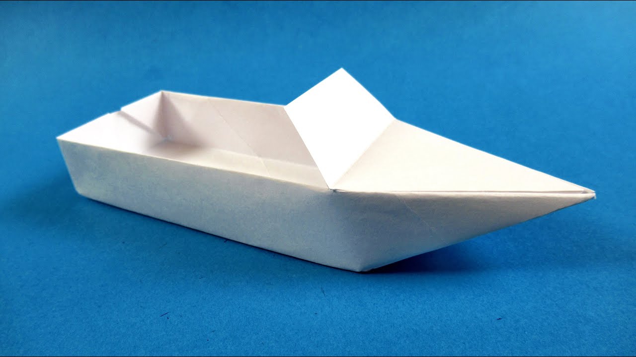 How to Make Paper Speed Boat - Origami Boat - Paper Boat Folding