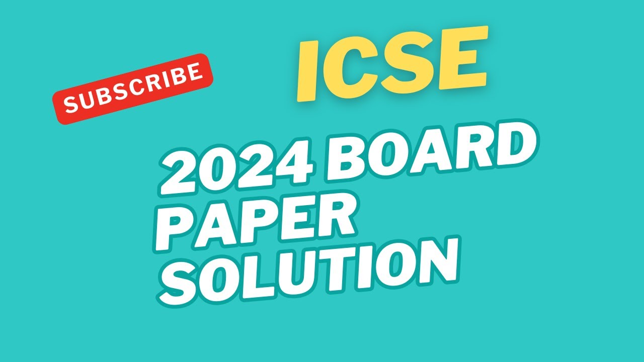 ICSE 2024 Computer Applications Board Paper Solved!