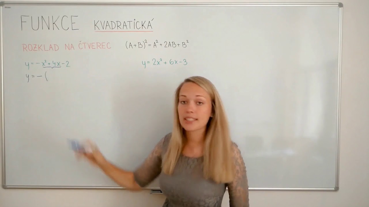 ČVUT Matematika 1: Kvadratické funkce II