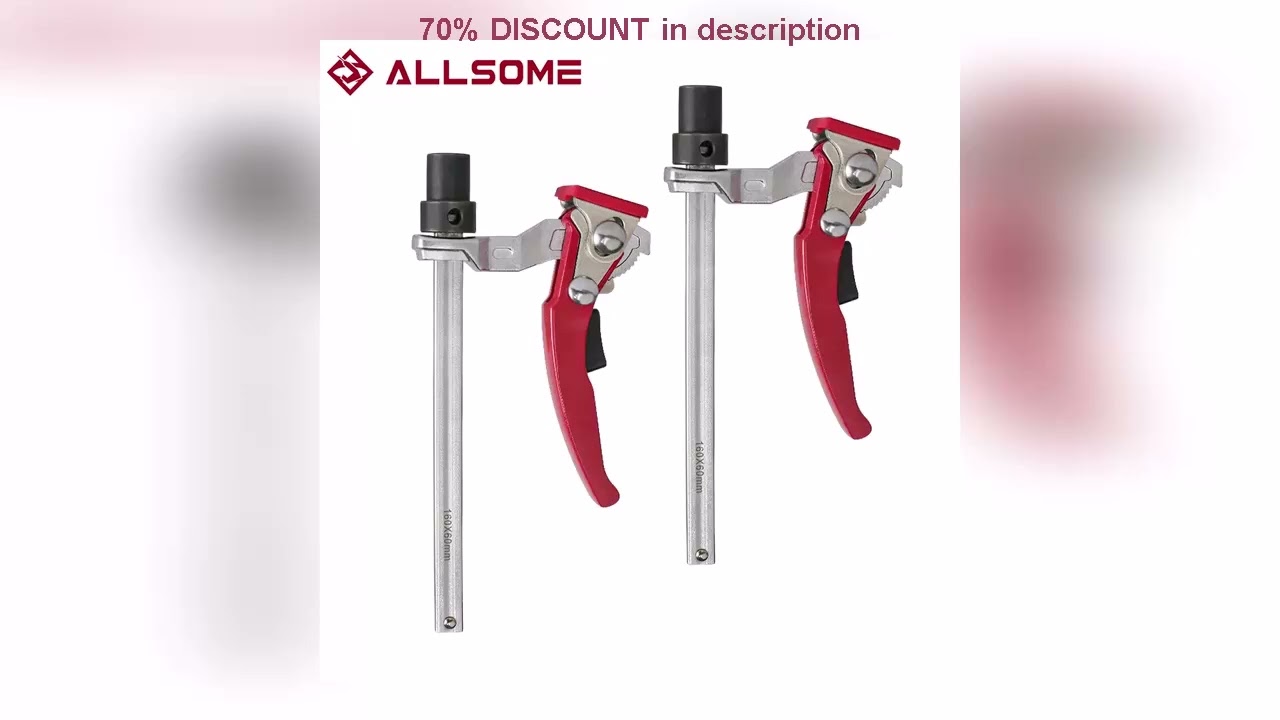 A must-have product! Allsome 2pc 19/20MM Woodworking Hold Down Clamp Hole Tool Ratc Ratcheting Tab