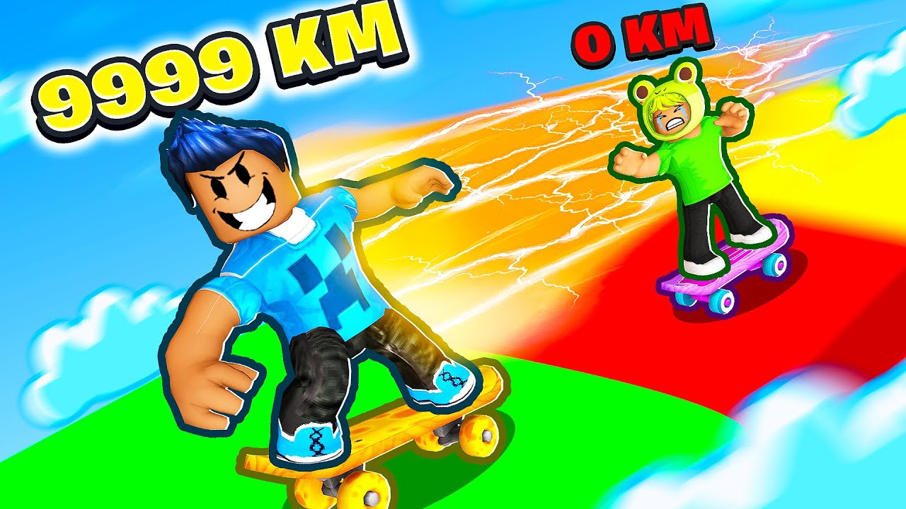 Quem chegar COM SKATE no FINAL PRIMEIRO Vence no Roblox