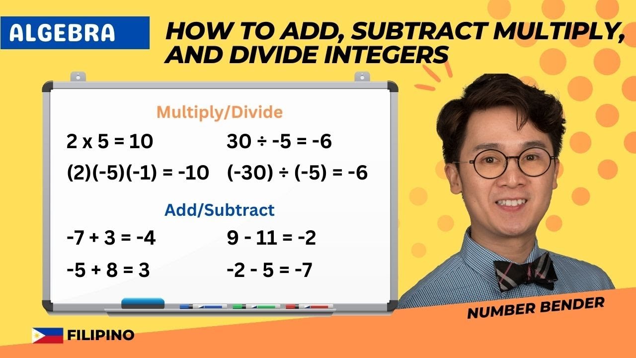 PAANO MAG ADD, SUBTRACT, MULTIPLY AT DIVIDE NG INTEGERS | Algebra