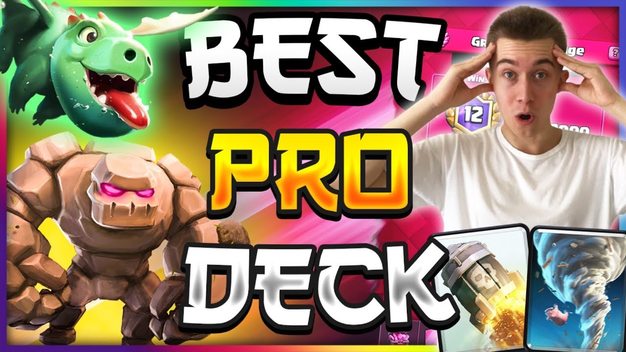 GOLEM Deck DOMINATES In Pro League! BEST Clash Royale Deck (April 2018)!
