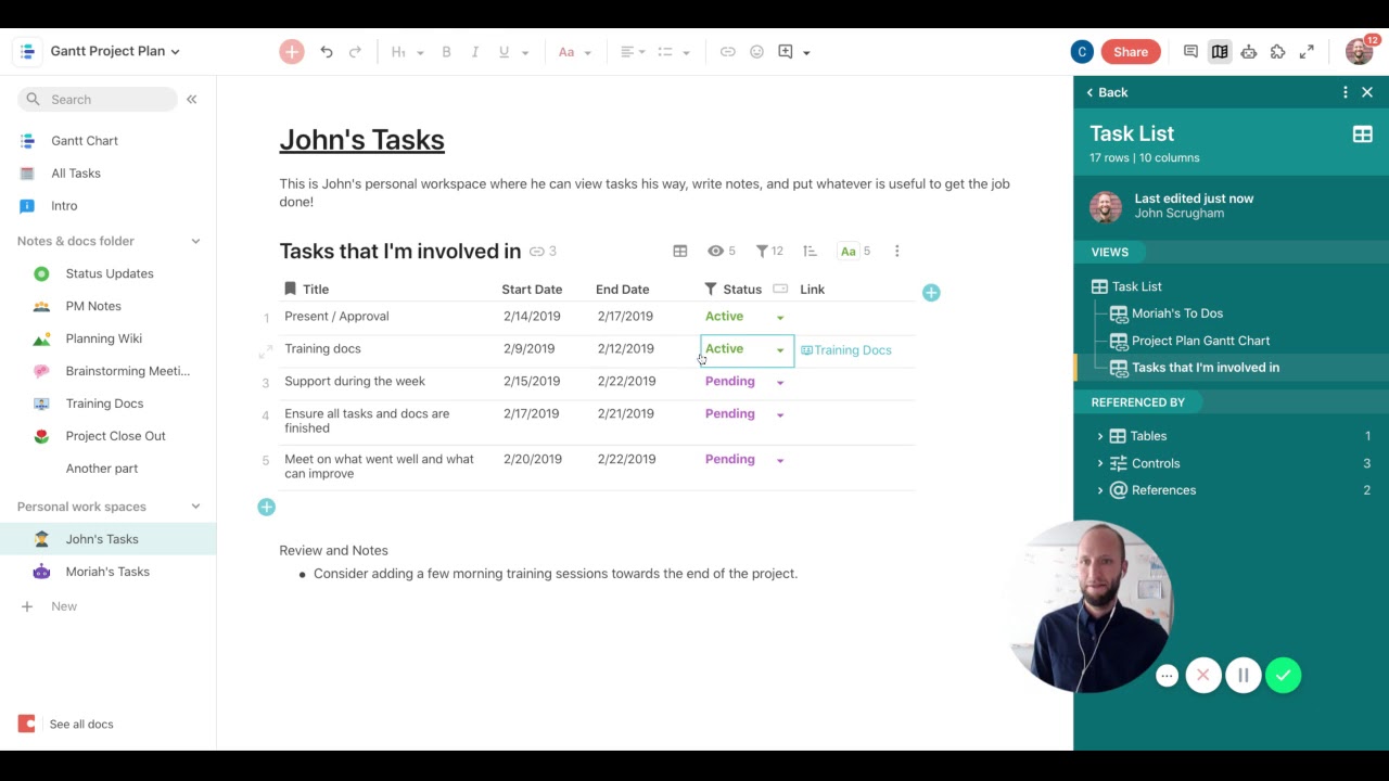 Coda - Gantt Chart Project Management