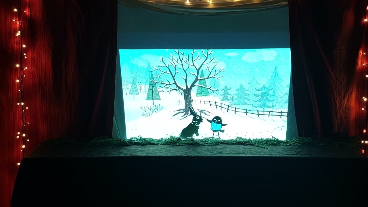 Théâtre d'ombres sur le thème de Noël