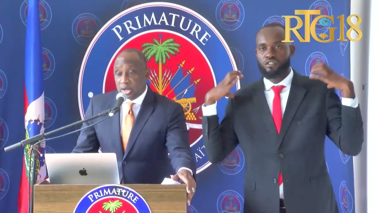 Sekretè Deta Sekirite Piblik la Mario Andrésol prezante travay biwo a ap reyalize.