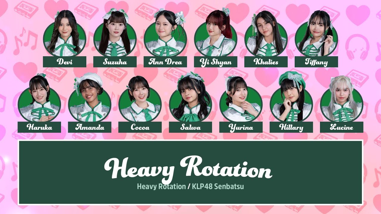 KLP48 – Heavy Rotation [Color Coded Lyrics MY/JP/EN]