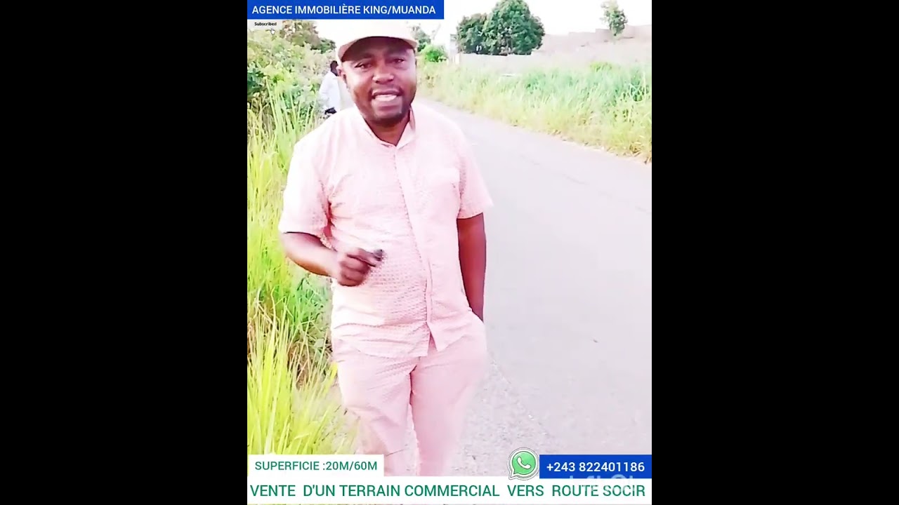 VENTE D'UN TERRAIN COMMERCIAL VERS ROUTE SOCIR A MUANDA, BON PRIX 