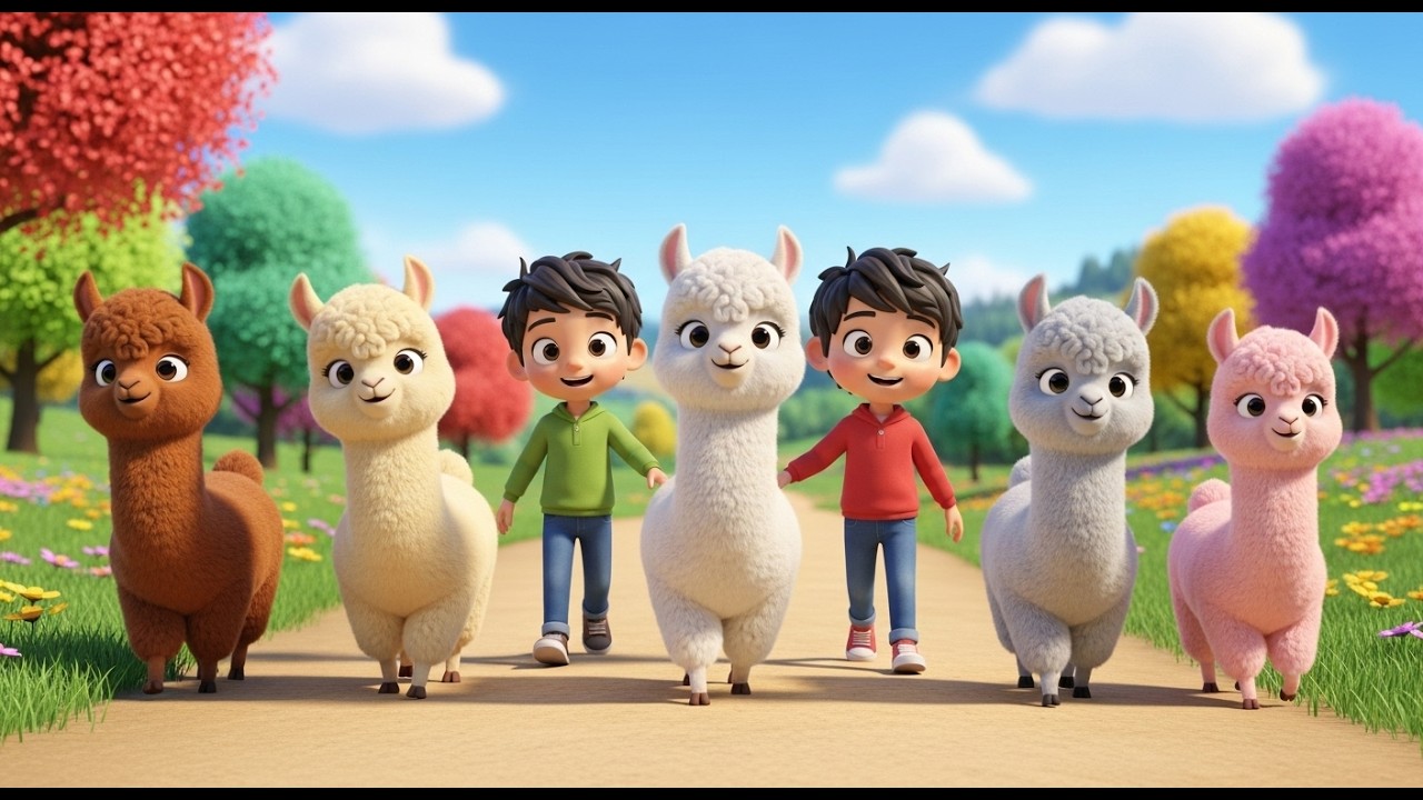 Walking Alpacas Step Step Step 🦙 | Nursery Rhymes for Kids & Baby Songs