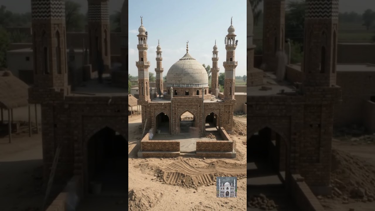 Old Mosque Demolished & Rebuilt Into a Beautiful Grand Mosque 🕌✨ | AI Construction #aiart #aiconstru