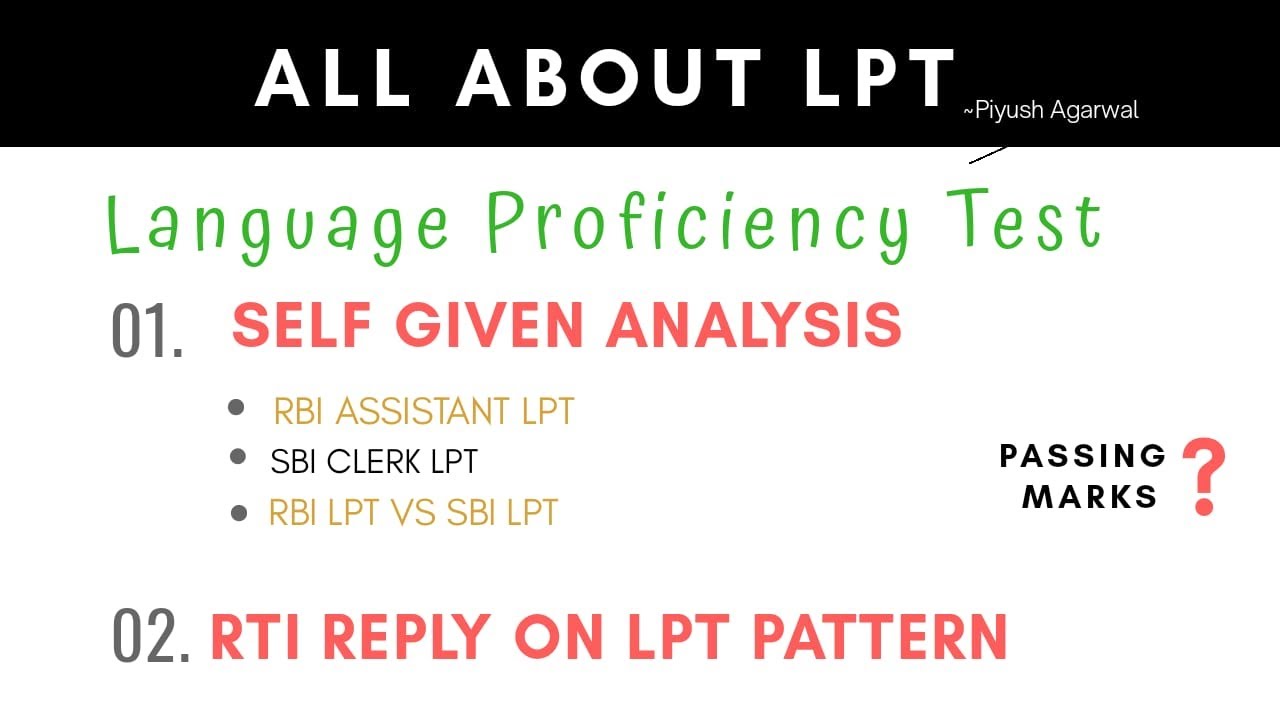 Language proficiency test | Self given analysis | Everything about lpt | Piyush Agarwal
