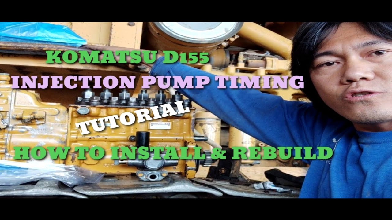 KOMATSU D155 ENGINE. INJECTION PUMP TIMING. TUTORIAL.