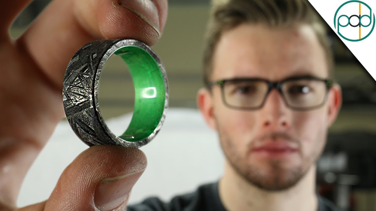 Making a Meteorite Ring With Glow Resin Liner
