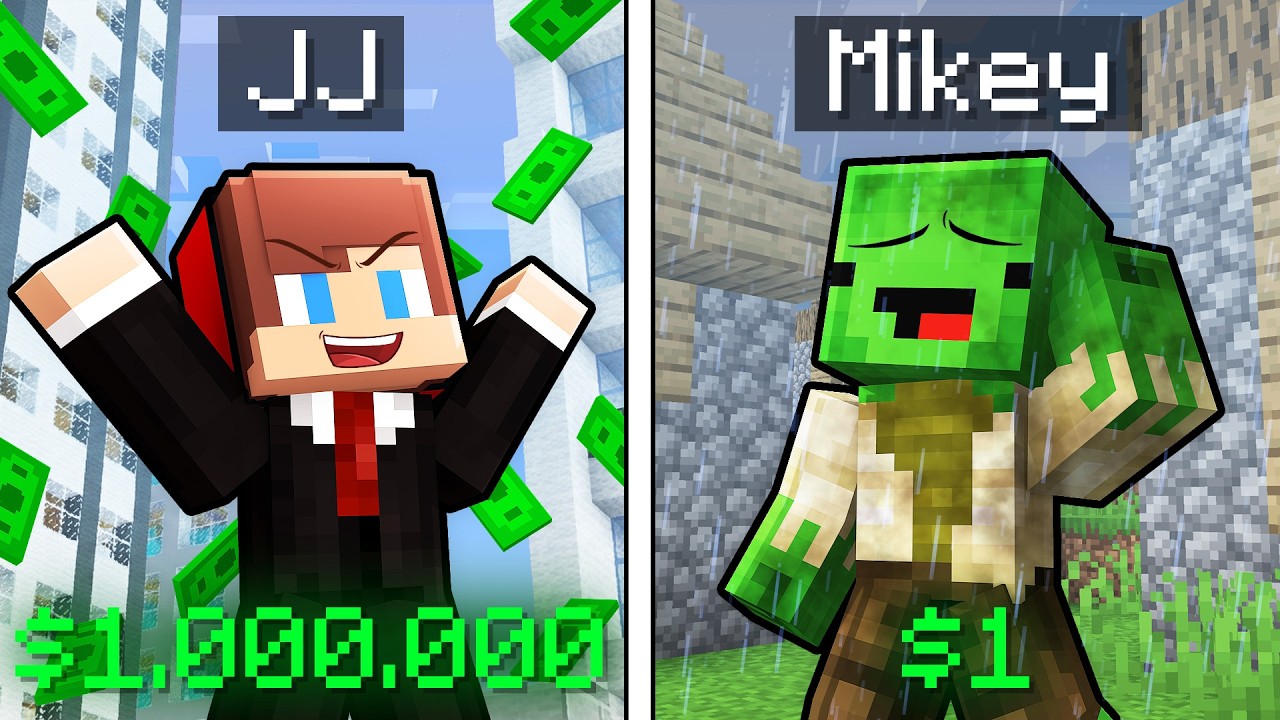 Mikey and JJ: Who First Become a Millionaire, Wins in Minecraft (Maizen)