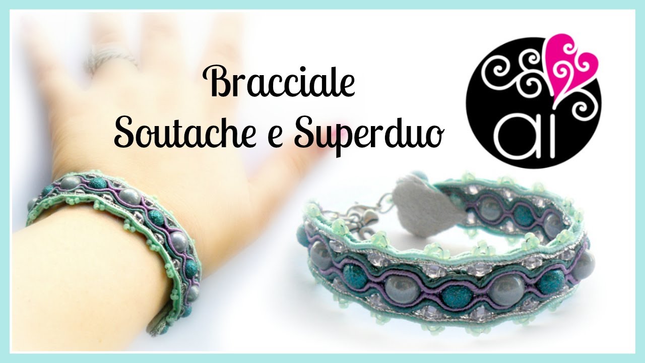 Soutache | Sutasz | Tutorial | Bracciale  con superduo in collaborazione con Arte e Bijoux