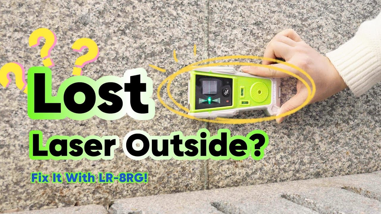 How to use the Huepar LR-8RG laser receiver outdoors (with a pulse mode laser level)