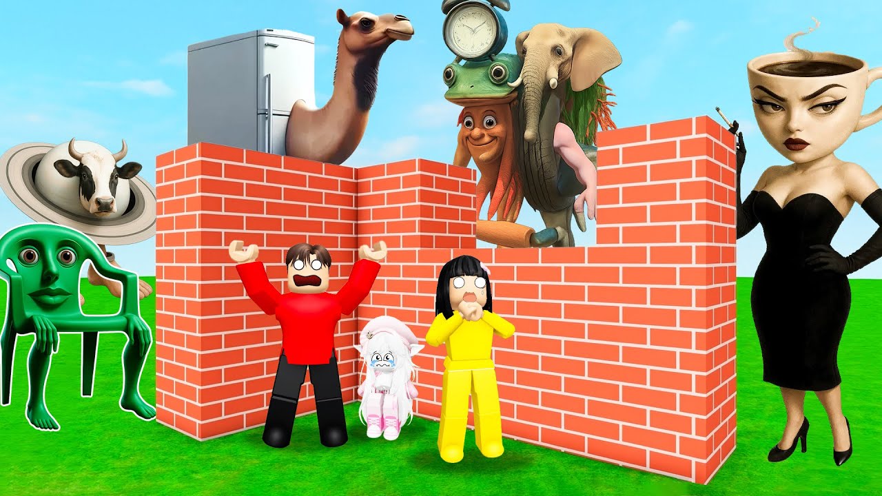 Yuta Mio dan Baby Celine Membangun Rumah Aman vs Brainrot Anomali | ROBLOX