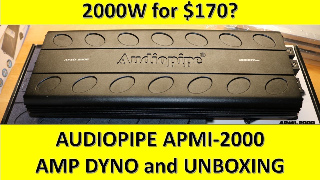 2000W RMS for $170? Audiopipe APMI-2000 Amp Dyno & Unboxing