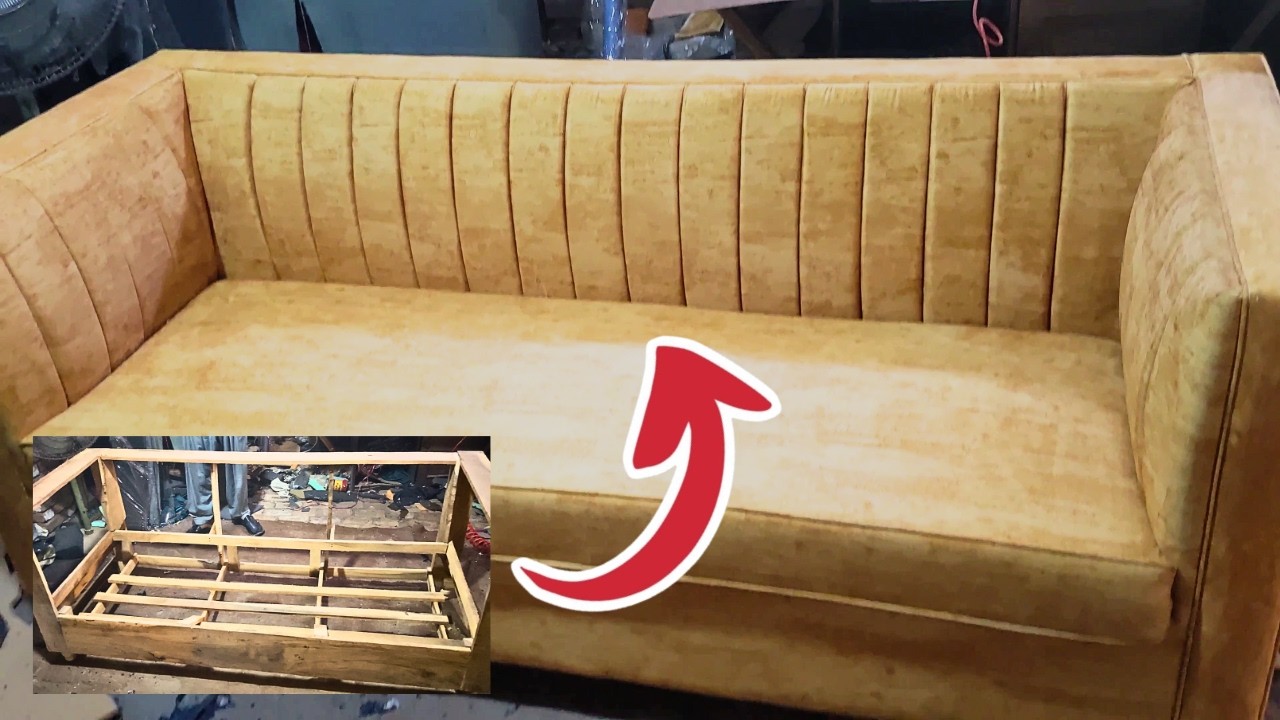Amazing Process of Making Channel Tufted Tuxedo Sofa