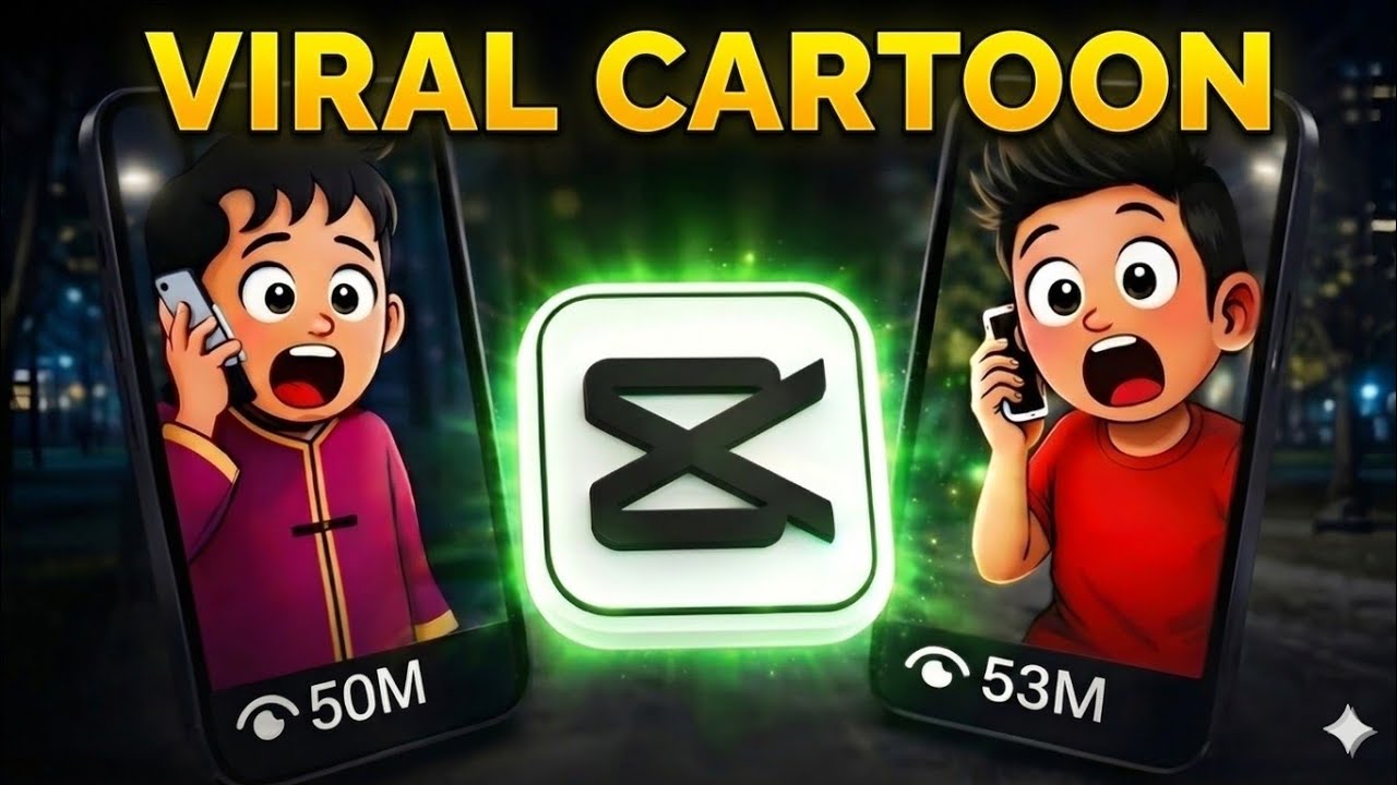 2 Minutes में Funny Cartoon Video 🤣 सिर्फ CapCut App से (Easy Trick)