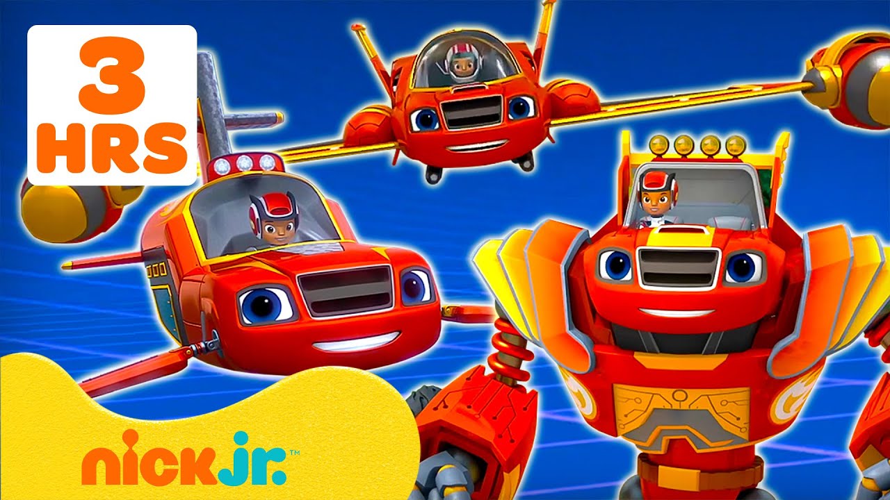 Blaze en de Monsterwielen | Blaze wordt robot, ruimteschip en MEER! | 3 uur | Nick Jr. Nederlands