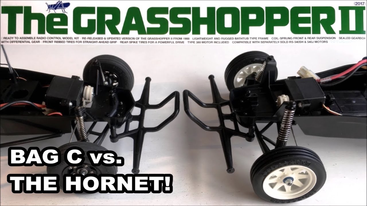 BUiLDiNG the New Tamiya Grasshopper II 2017 Re-release (58643) Part 3: Step 12-21 vs The Hornet