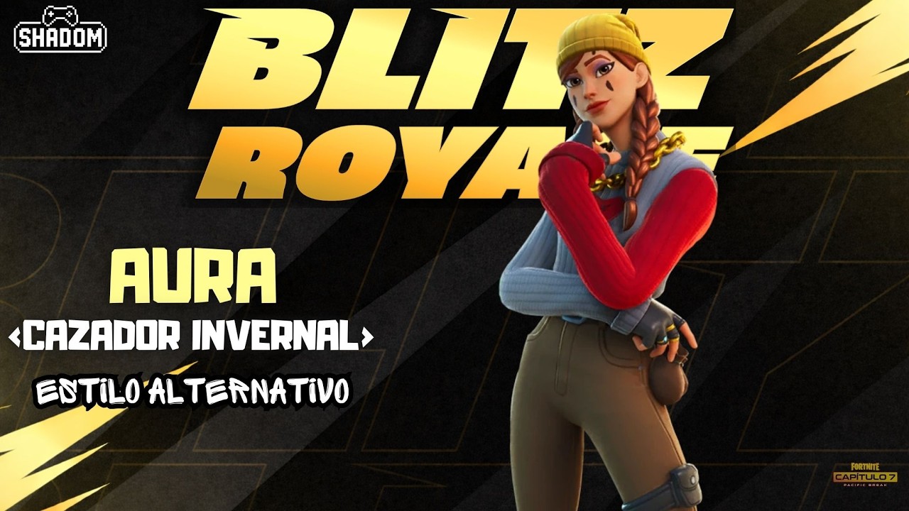 AURA CAZADOR INVERNAL❄️ Así se Ve su Estilo Alternativo │ Blitz Royale Fortnite Gameplay C7 T1