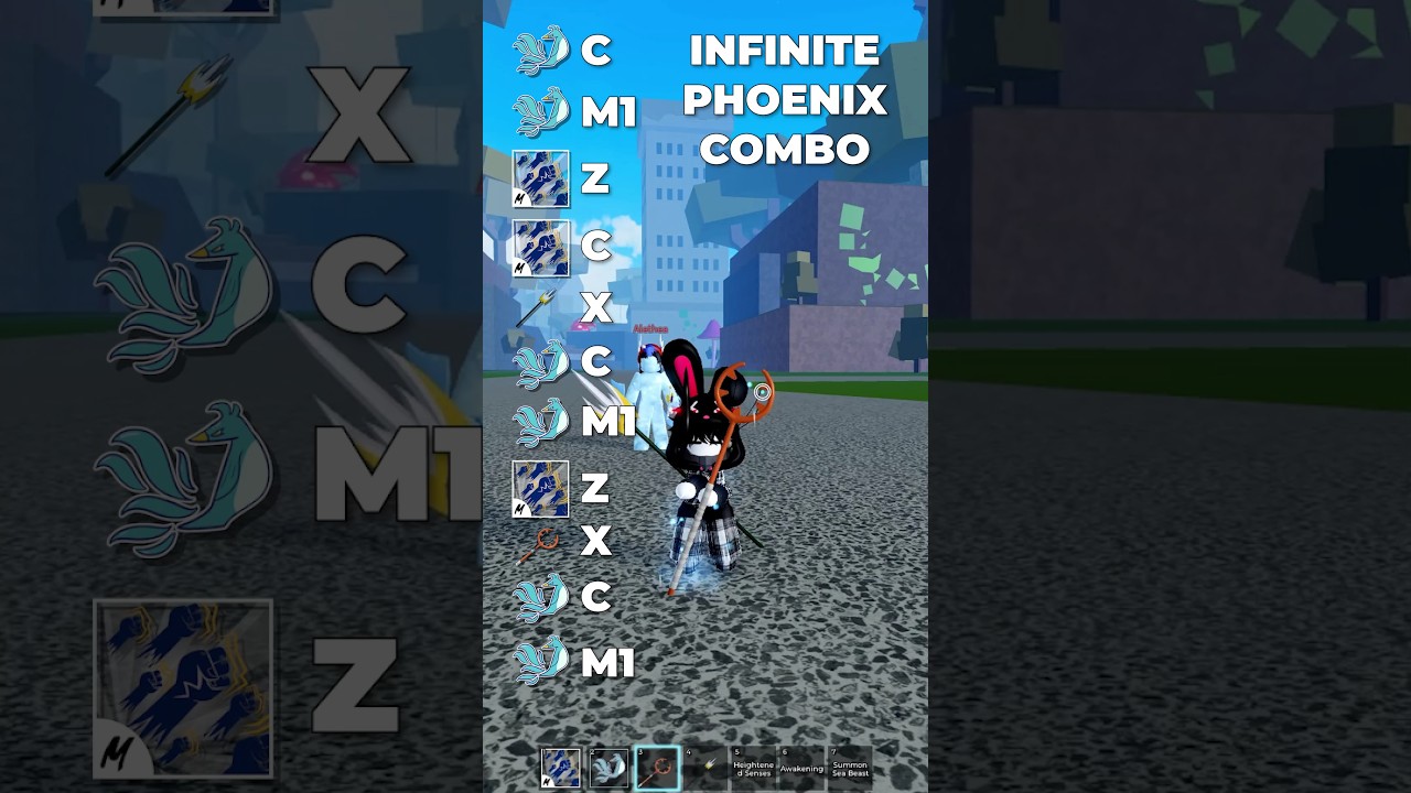 Infinite Combo For Phoenix in Blox Fruits #roblox #bloxfruits