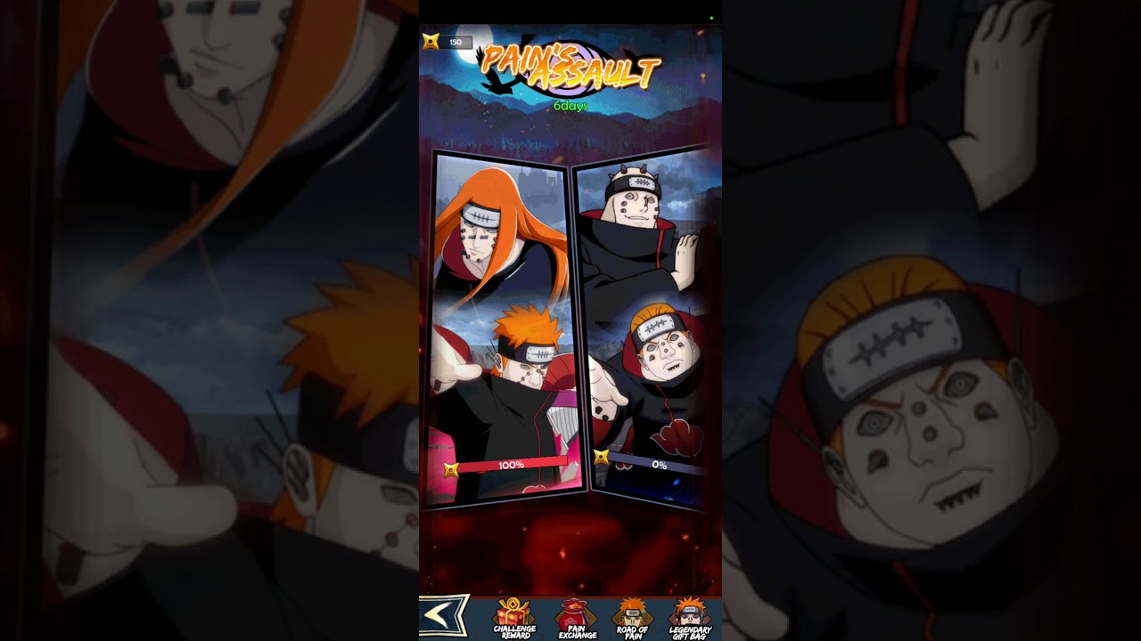 Ultimate Ninja AFK. List of ninjas needed for Pain. (Lista de ninjas necesaria para Pain)