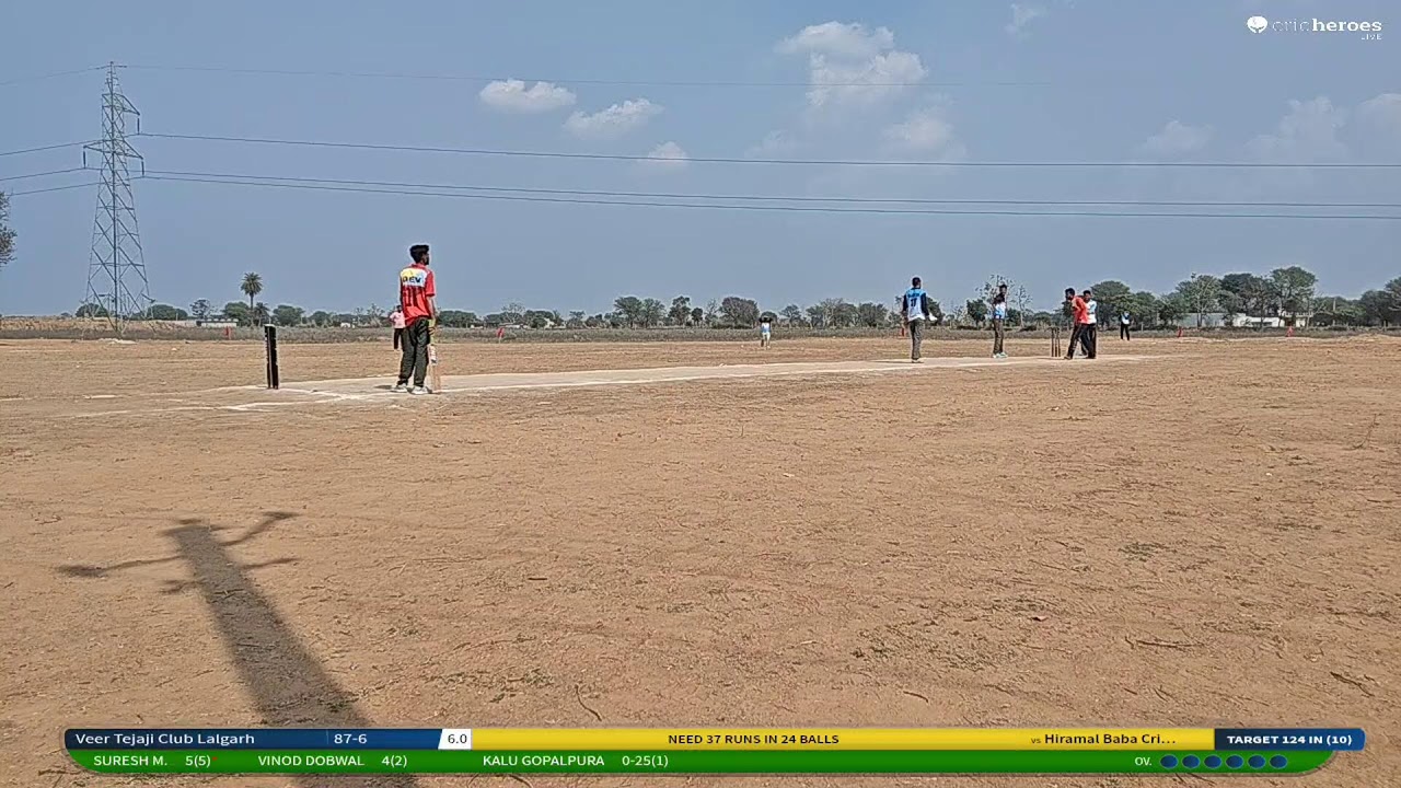 Hiramal Baba Cricket Club Gopalpura Pachwara vs Veer Tejaji Club Lalgarh live cricket match | Balal