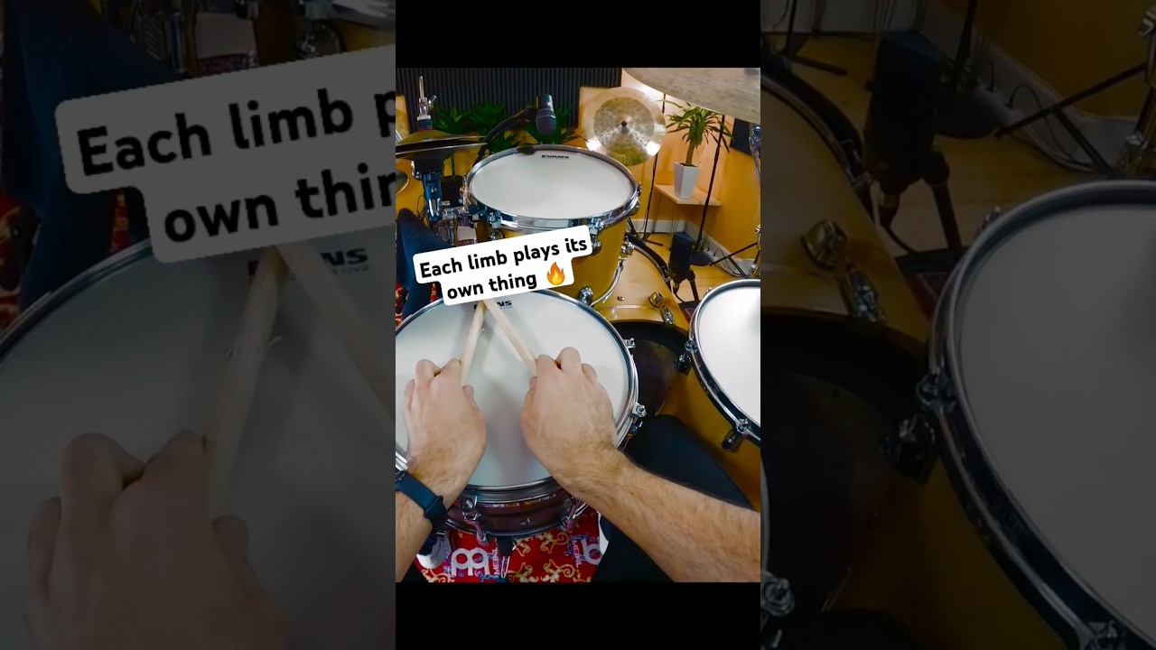 A basic 4-way polyrhythm 🔥🥁