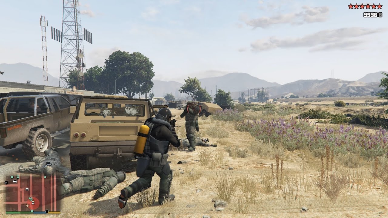 GTA V Franklin's Ballistic Juggernaut Armor Suit Rampage + 10 Star Escape(RDE 4.0.2)