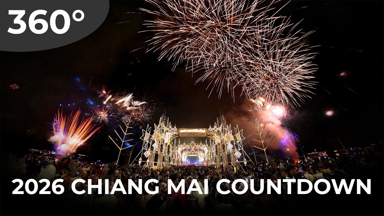 David Ryo - 360&deg; Chiang Mai Countdown 2026 - Nawarat Bridge