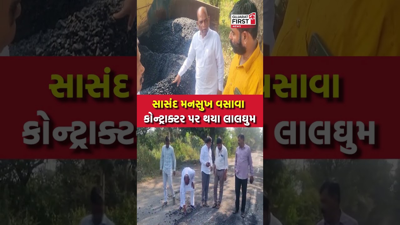 Bharuch | MP Mansukh Vasava કોન્ટ્રાક્ટર પર થયા લાલઘુમ | Gujarat First
