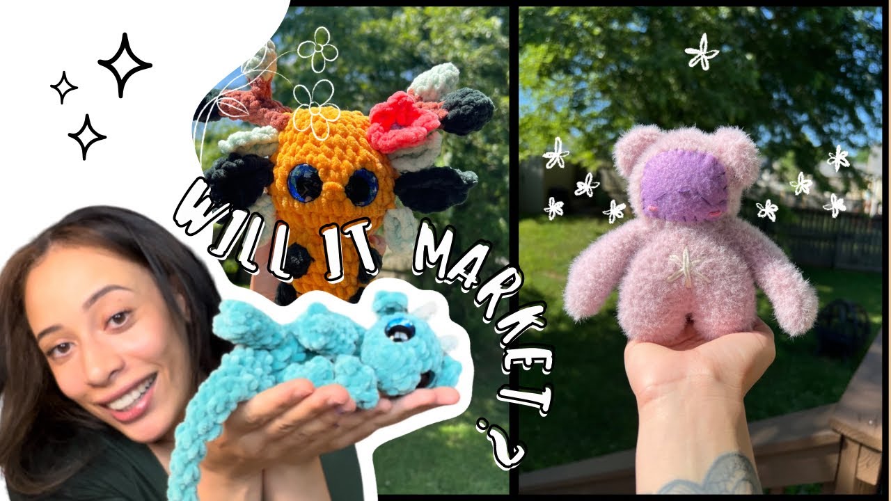 I tested 10 SUPER CUTE crochet patterns to see if they are market prep friendly ✨🤍