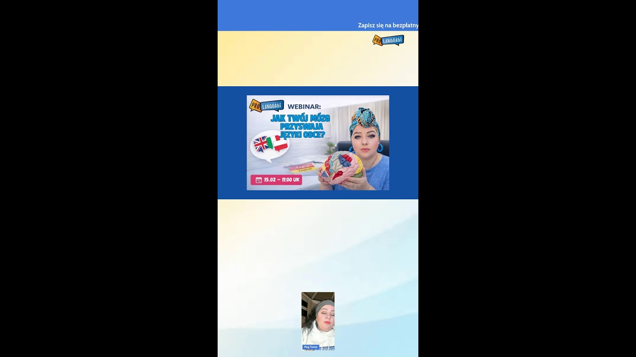Angielski z Meg Turner - w każdy poniedziałek 19:00 UK 📱