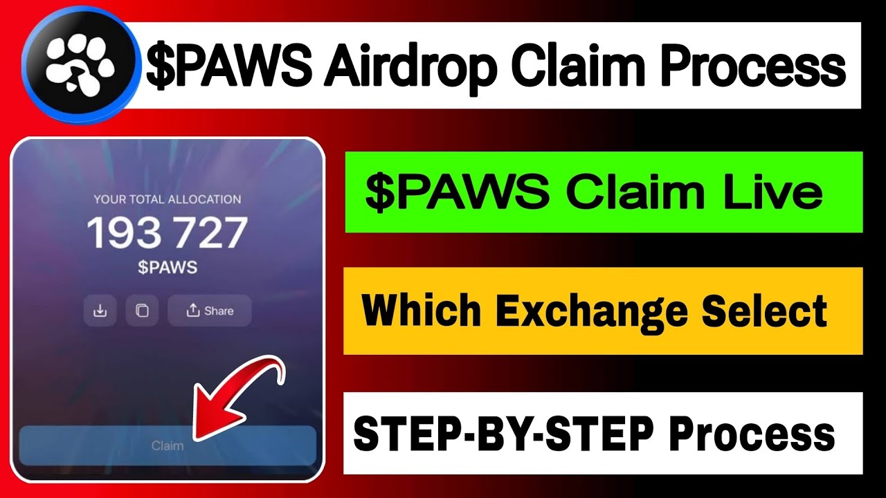 Paws Token Claim - How to Withdrawal Paws Airdrop - Paws Airdrop Centralised Exchange