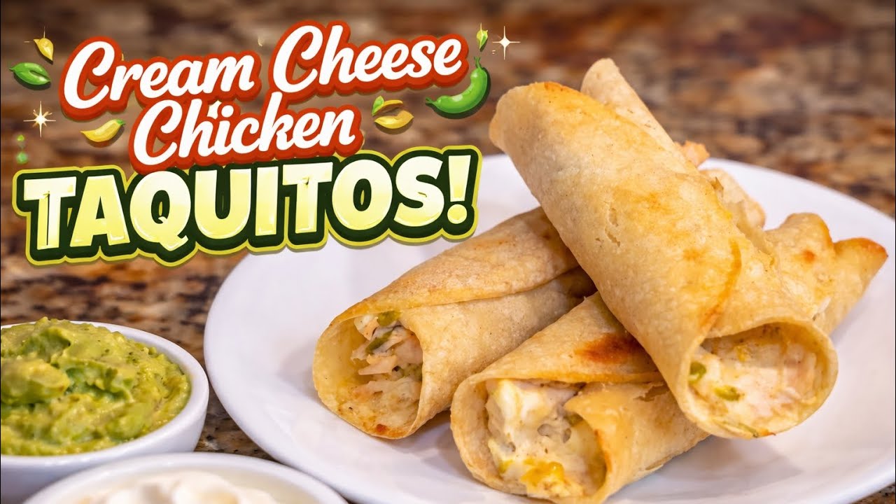 Gluten Free Cream Cheese Chicken Taquitos | Ready In 20 Minutes! 