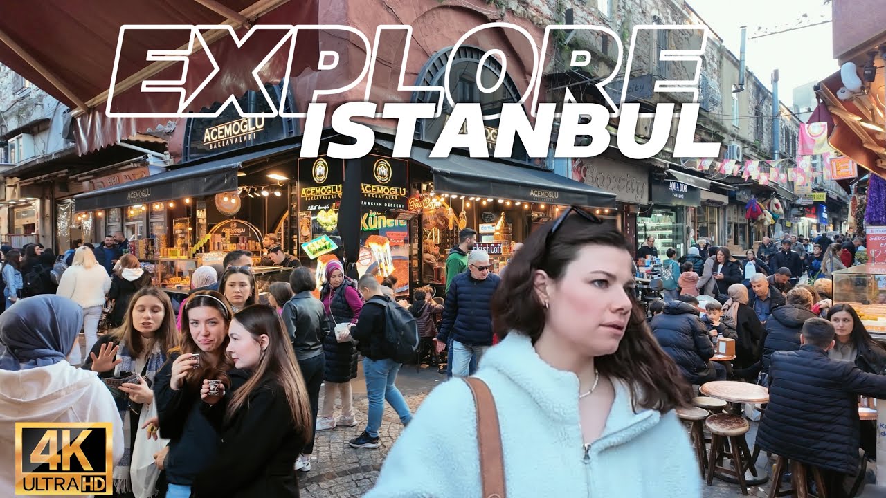 Istanbul Turkey 2025: 4K Walking Tour – Galata Bridge, Eminonu Market, Sirkeci