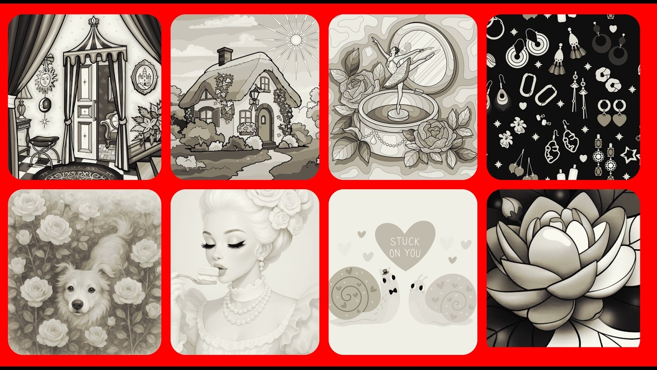 Color by Number Picture Collage Hey Color app #RelaxMindGames #colorbynumber