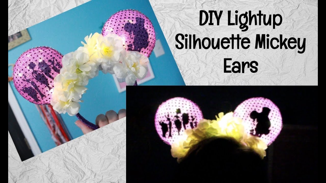 DIY Light-up Silhouette Mickey Ears-- HERCULES COLLAB