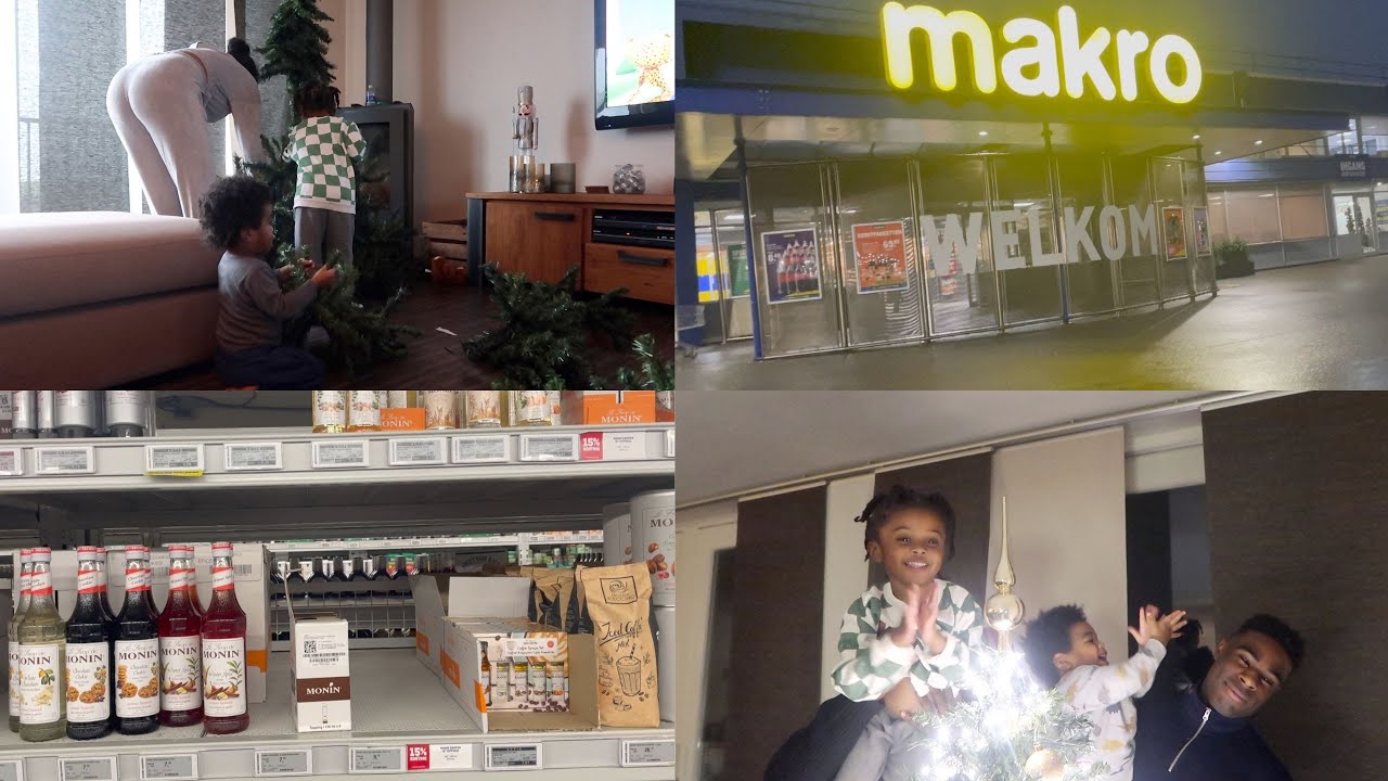 VLOGMAS DAG #22 EINDELIJK DE KERSTBOOM OPTUIGEN & KERSTINKOPEN DOEN BIJ DE MAKRO