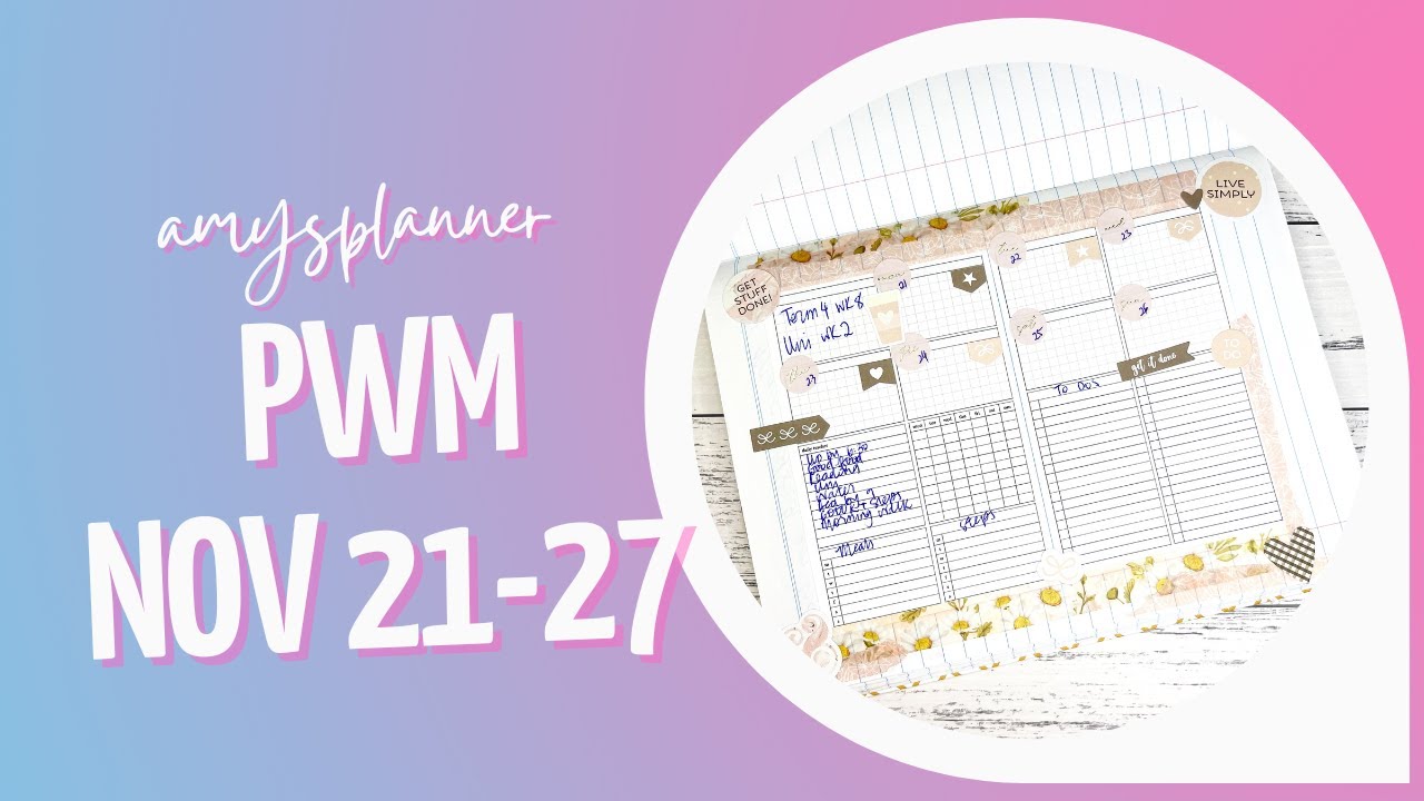 Plan With Me // Nov 21-27 // It's so pink!