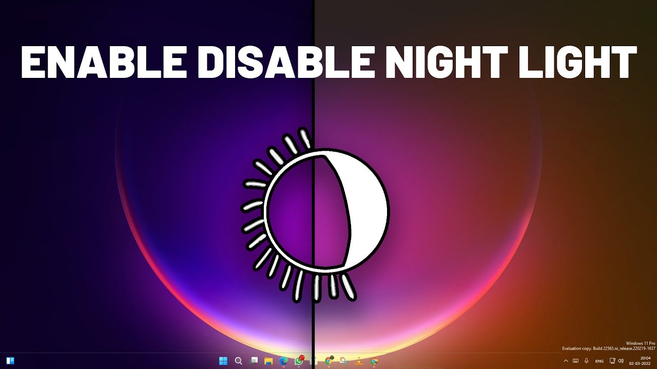 Как включить или отключить ночной свет в Windows 11