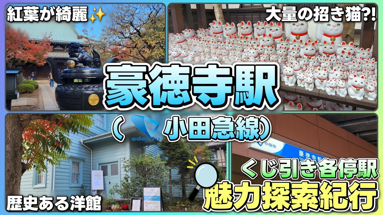 【小田急線】めちゃ大量の招き猫？！由緒正しきお寺のある街へ行ってみた！【豪徳寺駅／各停駅魅力探索紀行Vol.9】