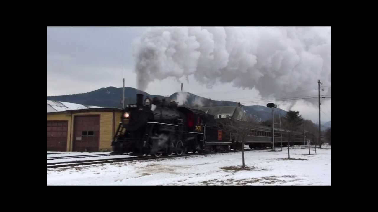HD: Conway Scenic Railroad Steam in the Snow 2012