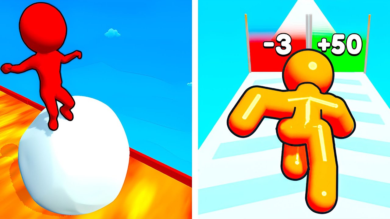 Snow Race VS Tall Man Run ❄️🏃‍♂️ All Levels Max Update Walkthrough Mobile NEW Gameplay S9RX