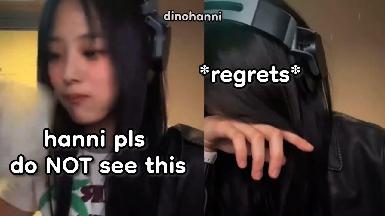 minji embarrassed that hanni would see this