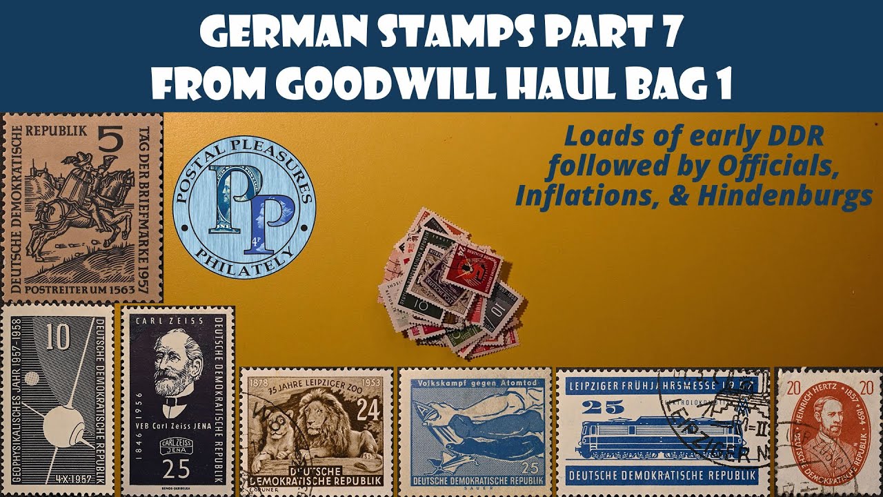 German Stamps Part 7 - Early DDR - Officials, Inflations, & Hindenburg Medallions - Goodwill Bag 1